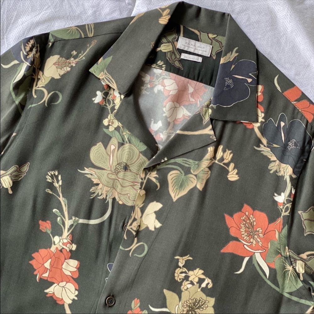 Zara floral print shirt